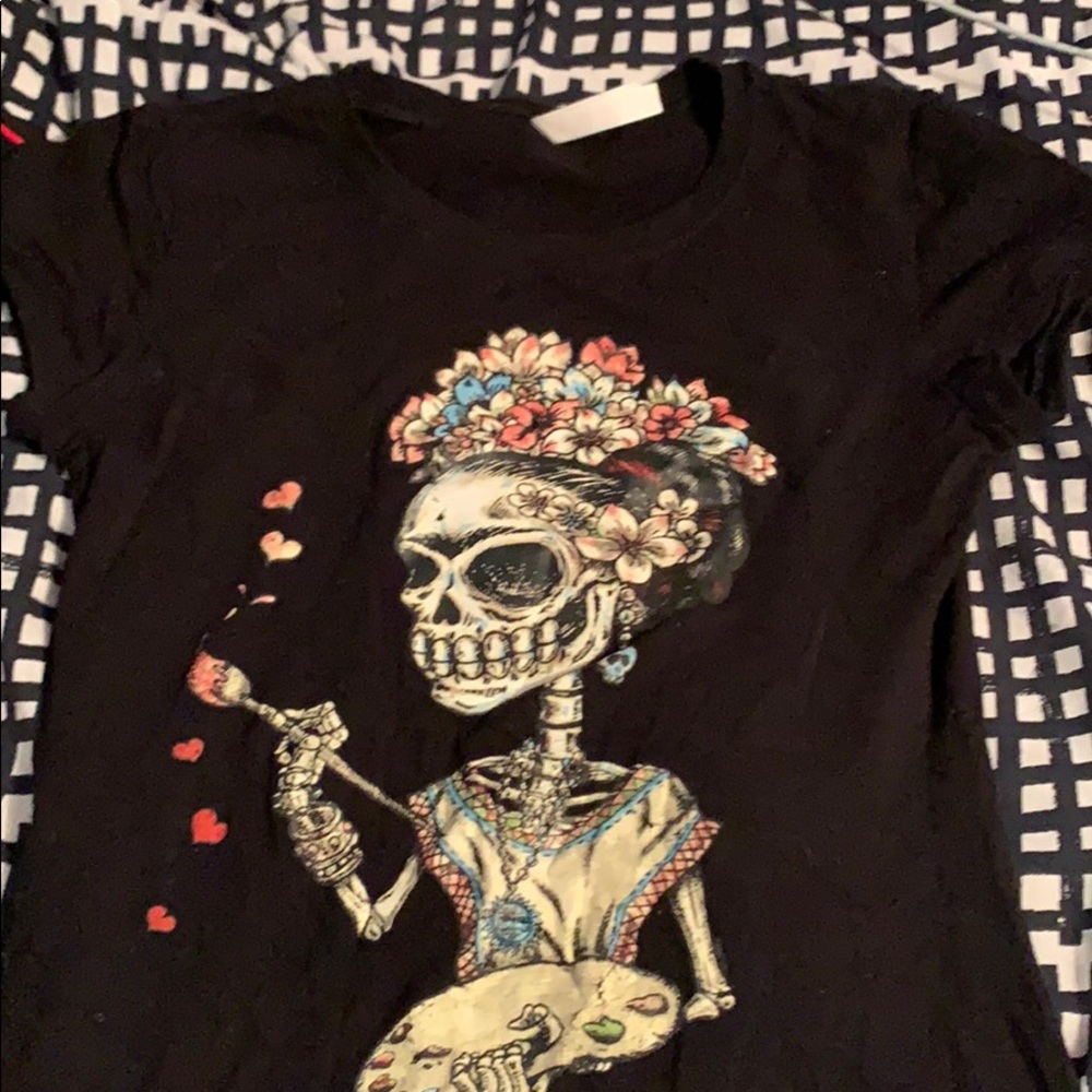 Frida khalo skeleton t shirt